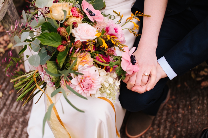 Beautiful, relaxed, and intimate wedding at the Brazilian Room in Berkeley, California - Includes STUNNING flowers and an amazing mountain view! // SimoneAnne.com