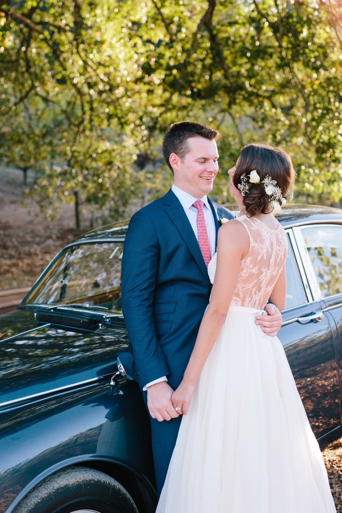 STUNNING Napa Valley Wedding with Off the Beaten Path Weddings at a private estate in Napa, with the most stunning vintage car! // SimoneAnne.com