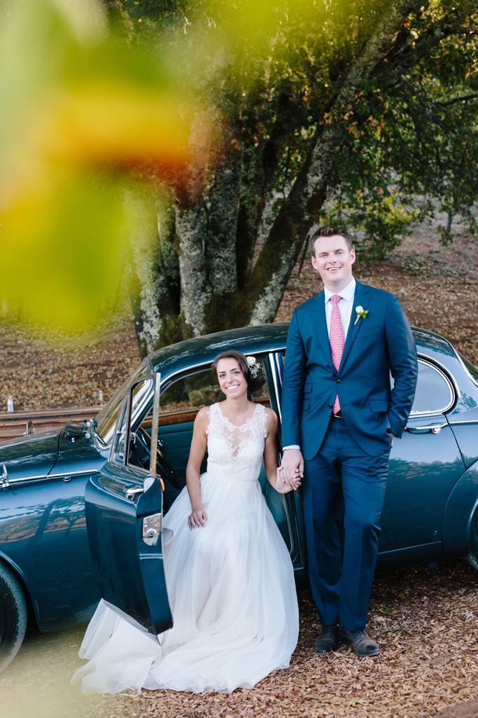 STUNNING Napa Valley Wedding with Off the Beaten Path Weddings at a private estate in Napa, with the most stunning vintage car! // SimoneAnne.com