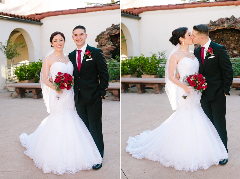 Beautiful Christmas Winter Wedding at the Castaway Restaurant and a Beautiful Catholic Church in Burbank, California // SimoneAnne.com