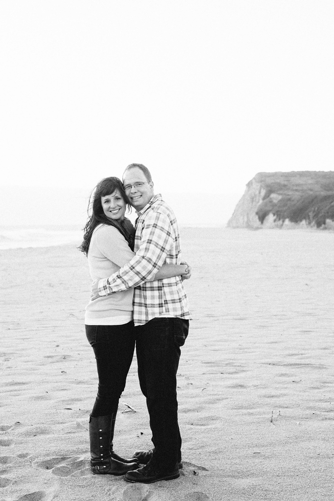 Stunning Davenport Engagement Photography on the California Beach with dreamy cliffs // SimoneAnne.com