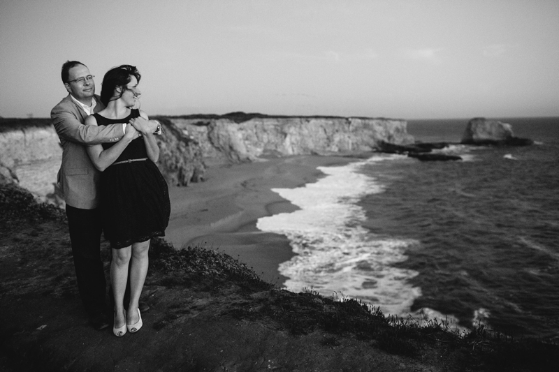 Stunning Davenport Engagement Photography on the California Beach with dreamy cliffs // SimoneAnne.com