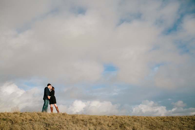 Stunning sunset for romantic Half Moon Bay engagement photographs on the ocean and beach // SimoneAnne.com