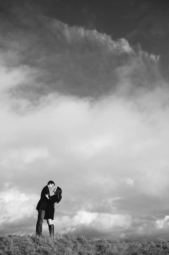 Stunning sunset for romantic Half Moon Bay engagement photographs on the ocean and beach // SimoneAnne.com