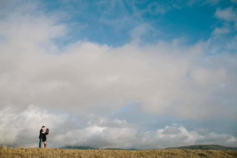 Stunning sunset for romantic Half Moon Bay engagement photographs on the ocean and beach // SimoneAnne.com