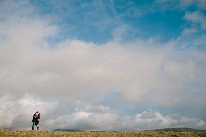 Stunning sunset for romantic Half Moon Bay engagement photographs on the ocean and beach // SimoneAnne.com