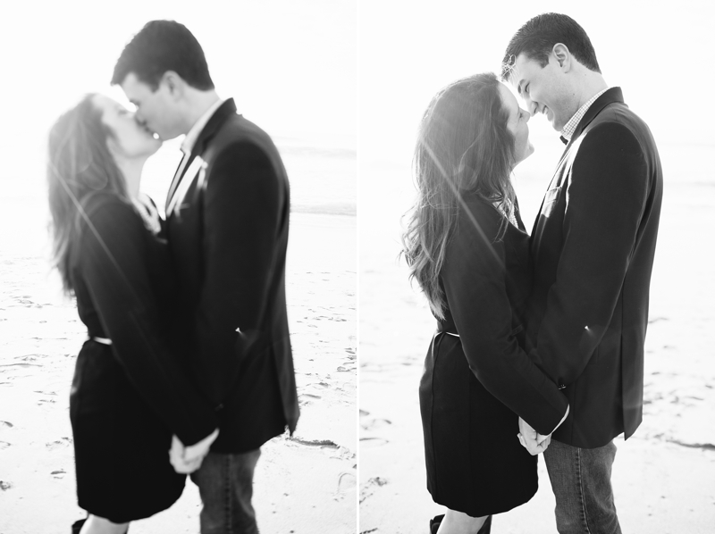 Stunning sunset for romantic Half Moon Bay engagement photographs on the ocean and beach // SimoneAnne.com