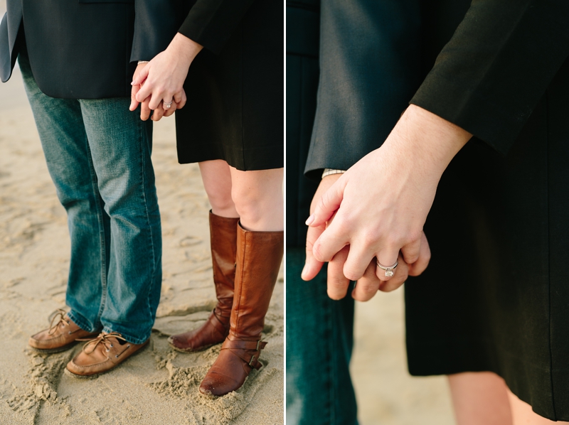 Stunning sunset for romantic Half Moon Bay engagement photographs on the ocean and beach // SimoneAnne.com