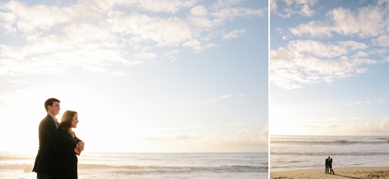 Stunning sunset for romantic Half Moon Bay engagement photographs on the ocean and beach // SimoneAnne.com