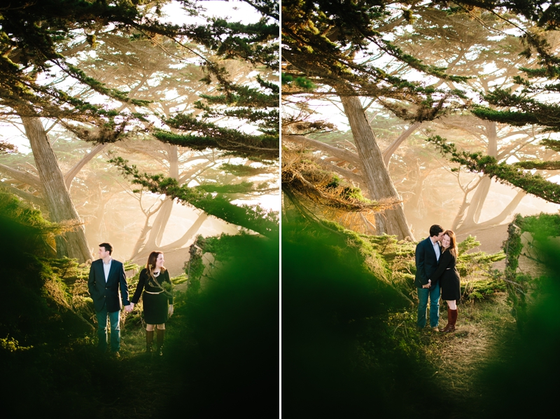 Stunning sunset for romantic Half Moon Bay engagement photographs on the ocean and beach // SimoneAnne.com