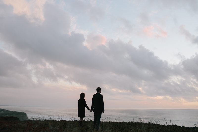 Stunning sunset for romantic Half Moon Bay engagement photographs on the ocean and beach // SimoneAnne.com