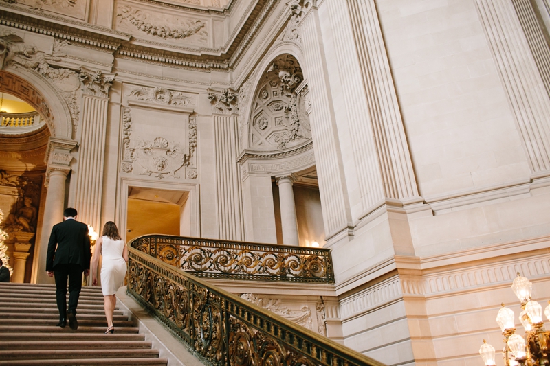 Dreamy Christmas wedding with a beautiful Christmas tree - San Francisco City Hall Wedding Photographer // SimoneAnne.com