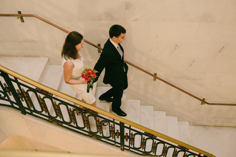 Dreamy Christmas wedding with a beautiful Christmas tree - San Francisco City Hall Wedding Photographer // SimoneAnne.com