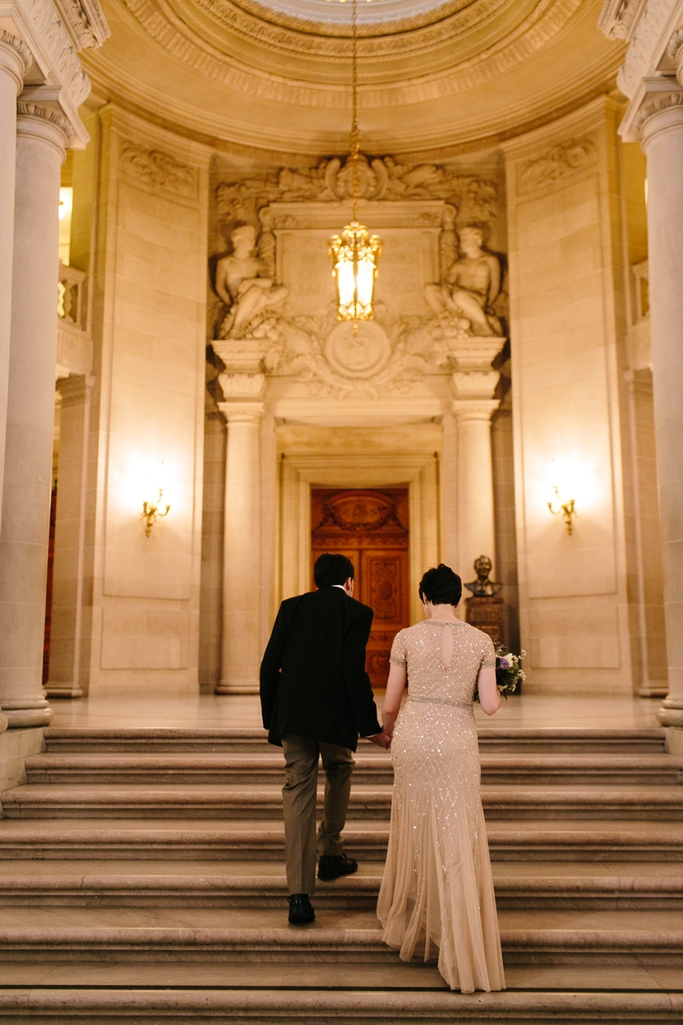 Stunning San Francisco City Hall wedding with a reception at Waterbar in the Embarcadero // SimoneAnne.com