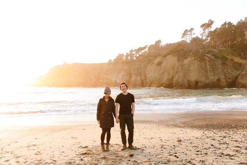 Dramatic and dreamy sunset California engagement photos in Jenner, California - Destination wedding photographer, San Francisco wedding photographer, Simone Anne // SimoneAnne.com