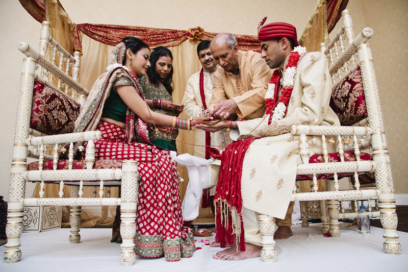 Traditional Indian wedding ceremony at Half Moon Bay wedding venue Oceano Hotel and Spa