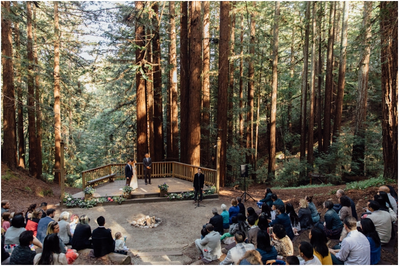 Kennolyn Camp's Stone Creek Village, Soquel redwoods wedding venue ceremony ampitheater