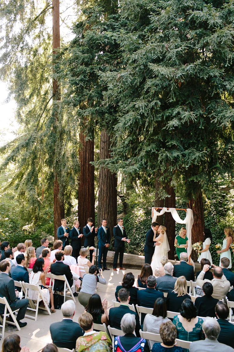 Redwood wedding ceremony site at Piedmont Community Hall