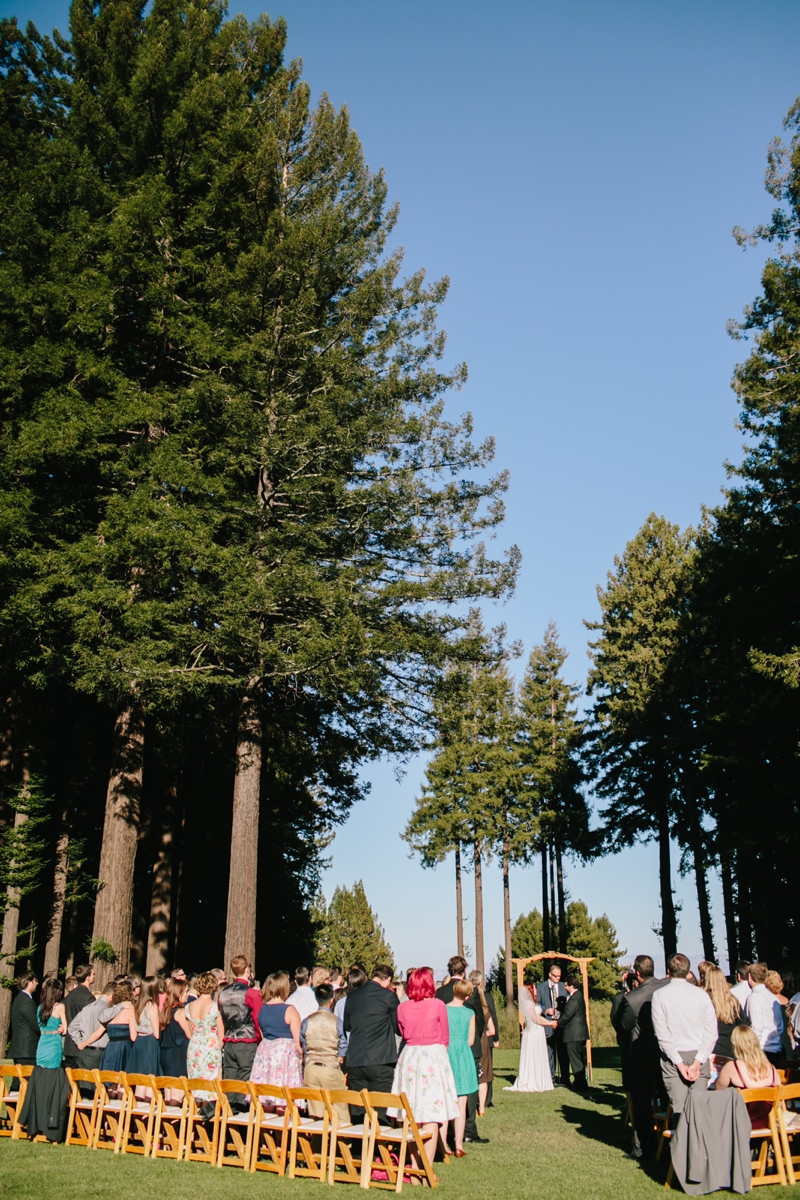 Redwoods ceremony site at wedding venue The Mountain Terrace, Woodside