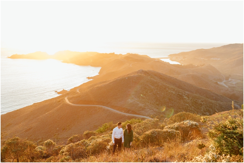 Marin Headlands, near San Francisco, engagement photo location