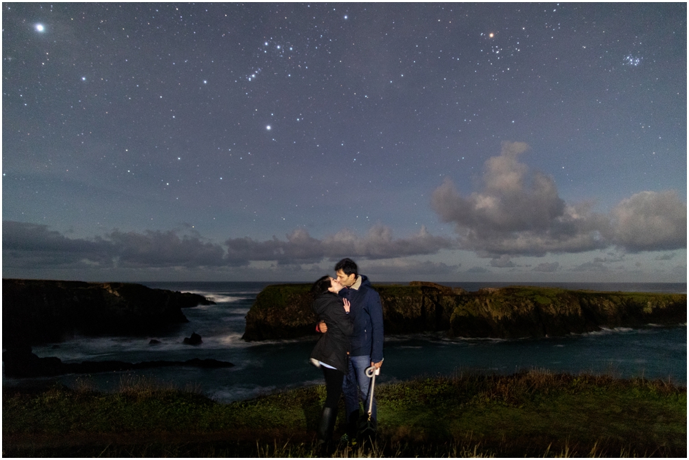 A Starry Proposal in Mendocino engagement proposal under the stars